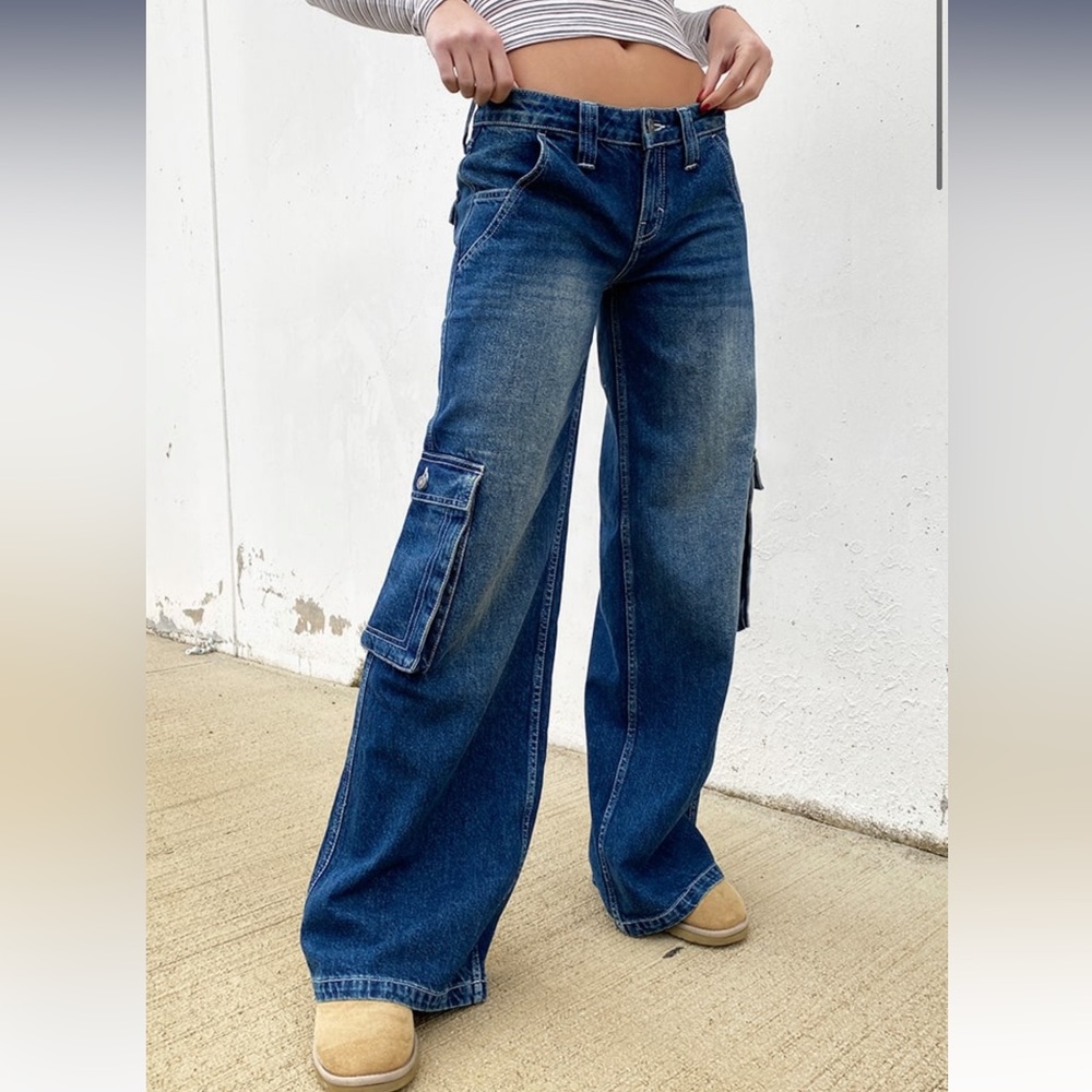 subdued cargo jeans